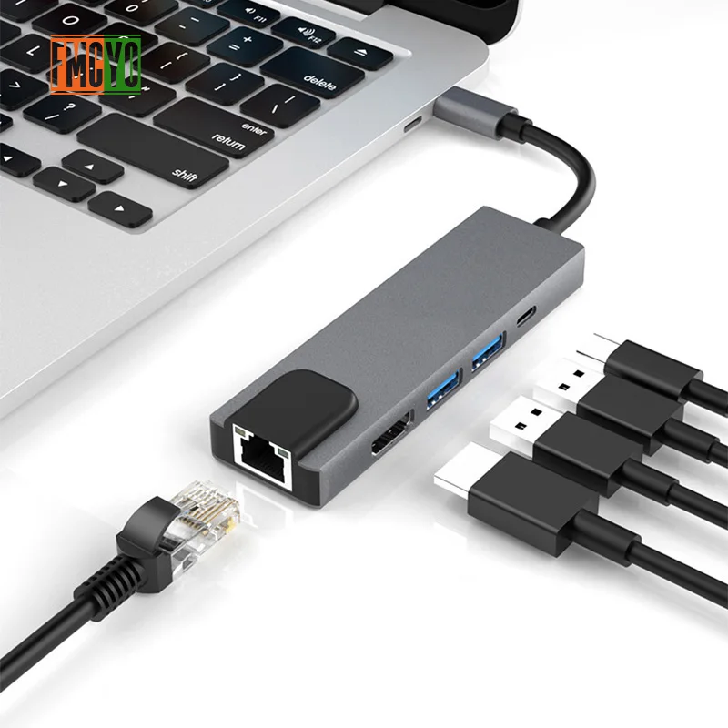

Laptop docking station All-in-One USB-C to HDMI Card Reader Type-C docking station laptop 5-in-1 HDMI Card Multi-In-One