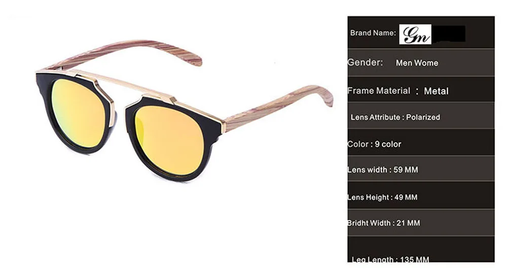 GM деревянные ножки Солнцезащитные очки Мужские Женские квадратные бамбуковые солнцезащитные очки дизайнерские зеркальные солнцезащитные очки для мужчин женские Ретро де Сол masculino