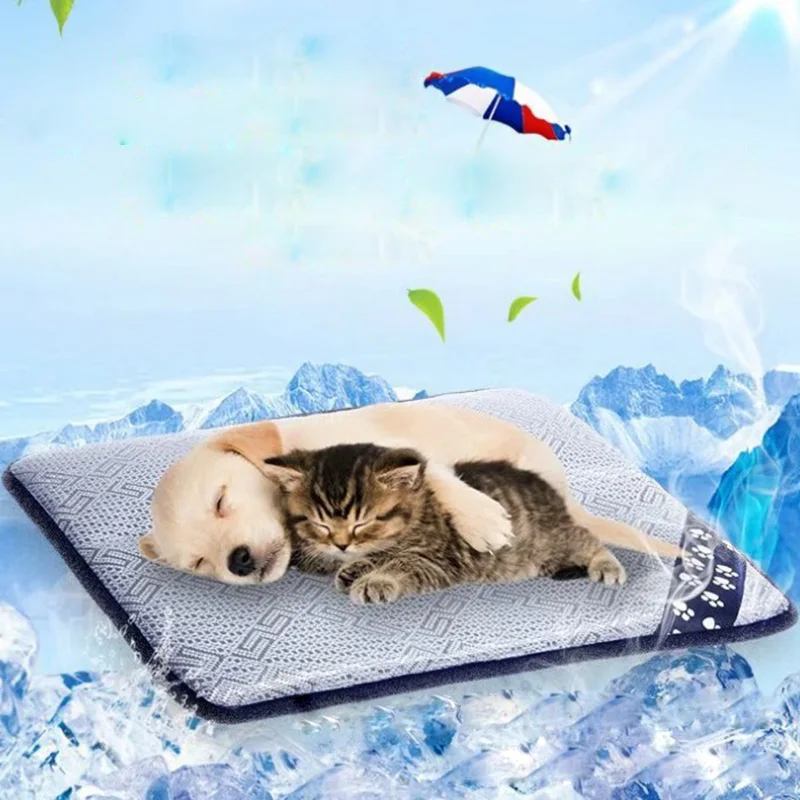 

Pet Dog Cooling Mat Pad Nest Cat Dog Blacket Mat Puppy Dog Ice Silk Cool Mat Pet Accessories Supplies Creative