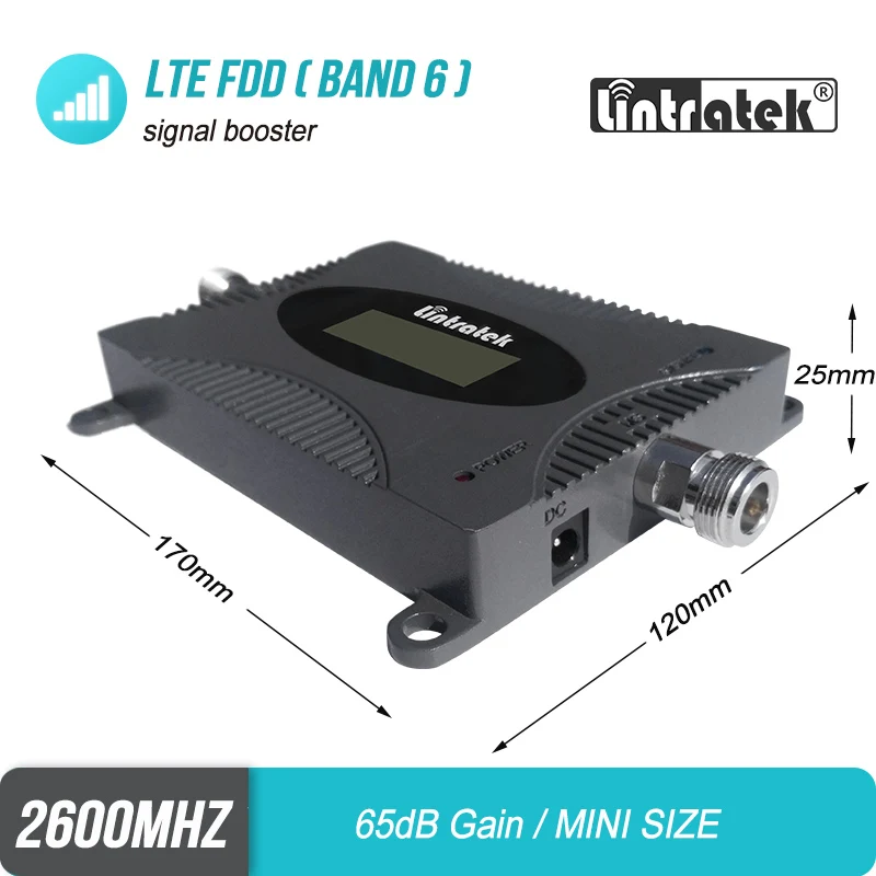 Усилитель сотового сигнала Lintratek MINI 4G LTE 2600 МГц ретранслятор B7 FDD антенна +