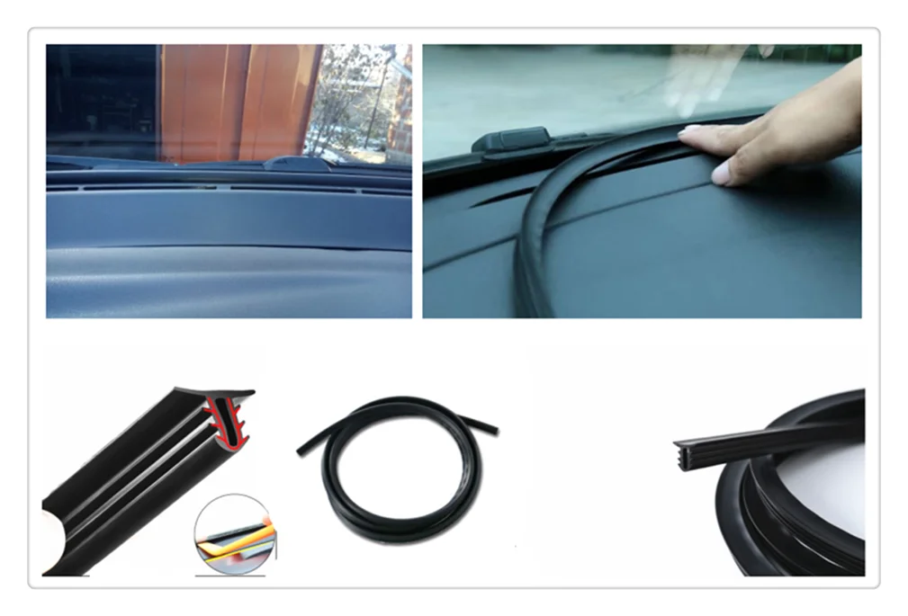 Car shape rubber instrument panel seal strip soundproof and dustproof for Renault Alaskan Trezor Talisman Kwid Espace Kangoo