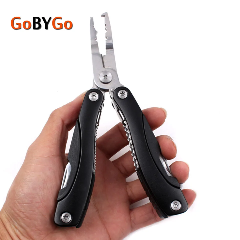 

GoByGo 1Pcs Portable Folding Multifunctional Fishing Pliers Stainless Steel Scissors Line Cutter Remove Hook Fishing Tools