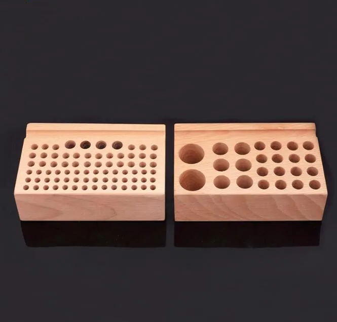 

leather craft wood storage rack 76 holes 24 for diamond chisel printing tools leather handwork tools holder
