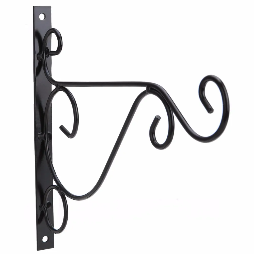 Plant Bracket Hanger Wall Iron Basket Hook Home Garden Flower Holder Pot 25cm Balcony Decoration Accessory