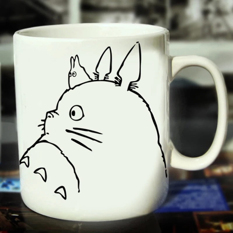 New Totoro Ceramic Coffee Mug White Color Or Color Changed Cup Totoro