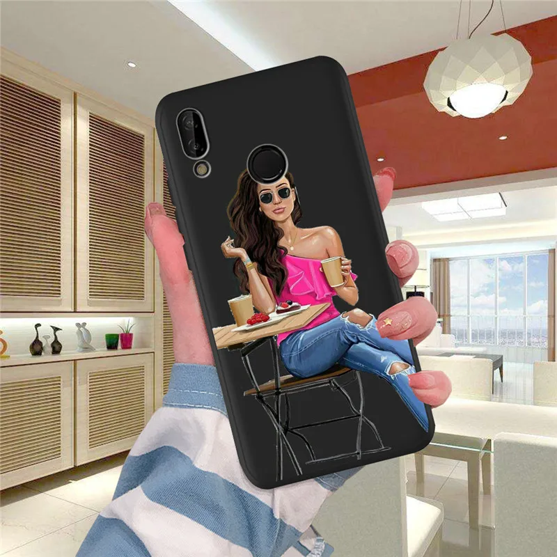 Чехол для девочки Huawei P8 P10 P20 P30 Mate 10 20 Honor 8 8X 8C 9 V20 20i Lite Plus Pro чехол оболочка