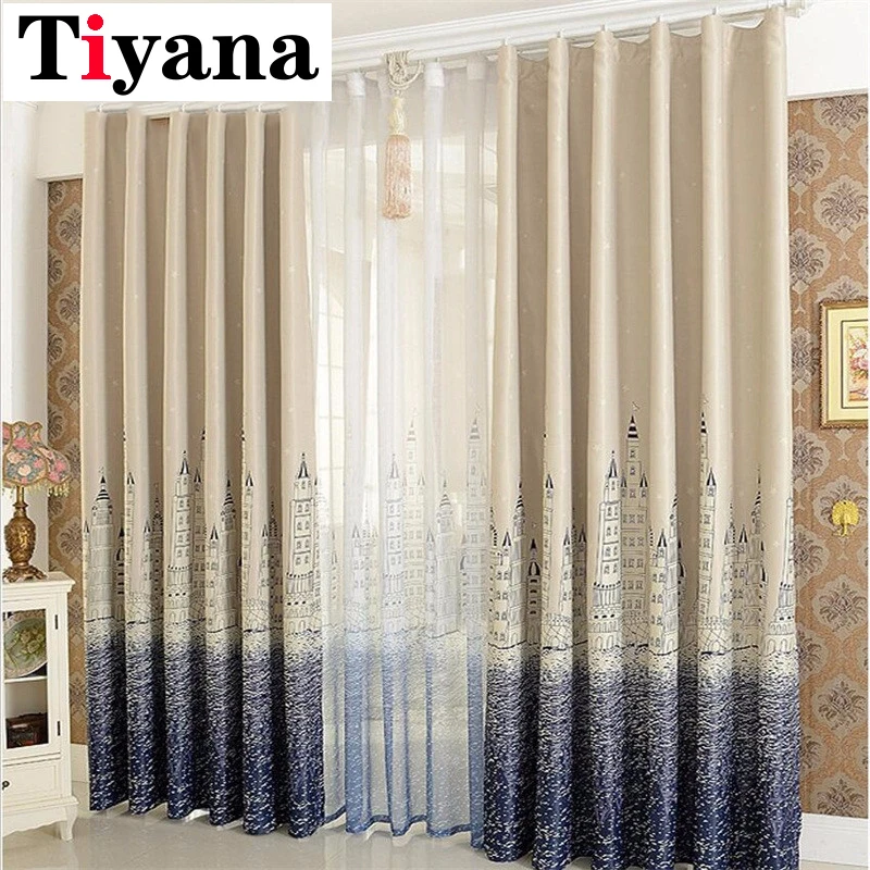 

Modern brief curtain finished blind sheer curtain for bedroom tulle +blackout kids bedroom tulle cortina