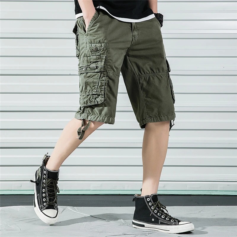90% OFF 2019 Men Shorts Summer New Mens Hot Cotton Casual Shorts Quality Bottom Elastic Waist Fashion Brand Shorts Men