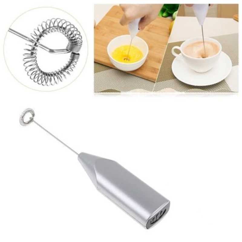 1 Pc Milk Drink Coffee Whisk Mixer Electric Egg Beater Frother Foamer