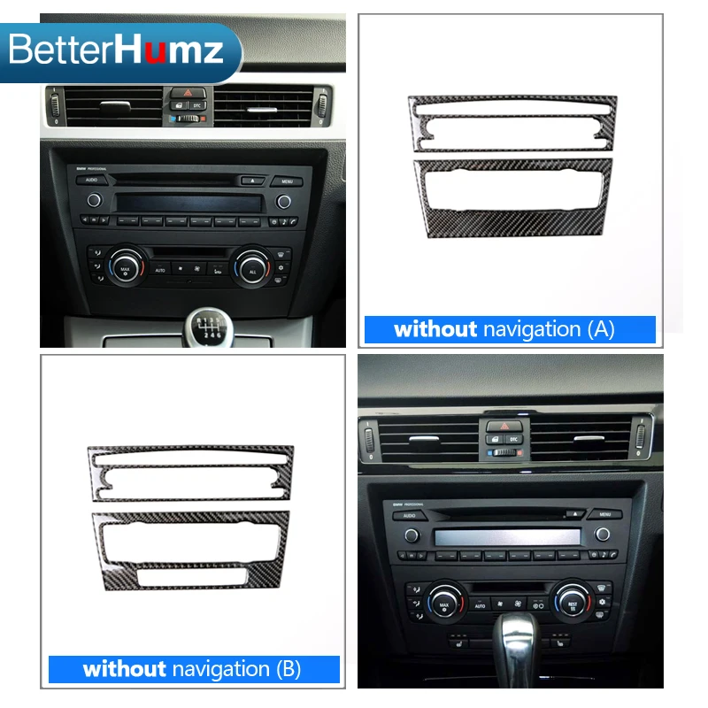 Better humz Kohle faser für BMW E90 E92 E93 Klimaanlage CD-Bedienfeld  Aufkleber m Leistung Innen verkleidung Dekoration