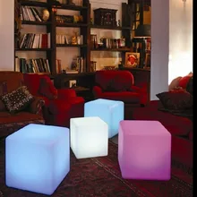 200 мм красочный пульт дистанционного управления перезаряжаемый СВЕТОДИОДНЫЙ стул с подсветкой стильный стул Красочные Куб гостиная спальня табуретки для меблировки