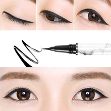 1 шт. черный натуральный долговечный карандаш для глаз ручка быстросохнущая жидкая подводка для глаз водостойкий макияж глаз мраморный узор TSLM2