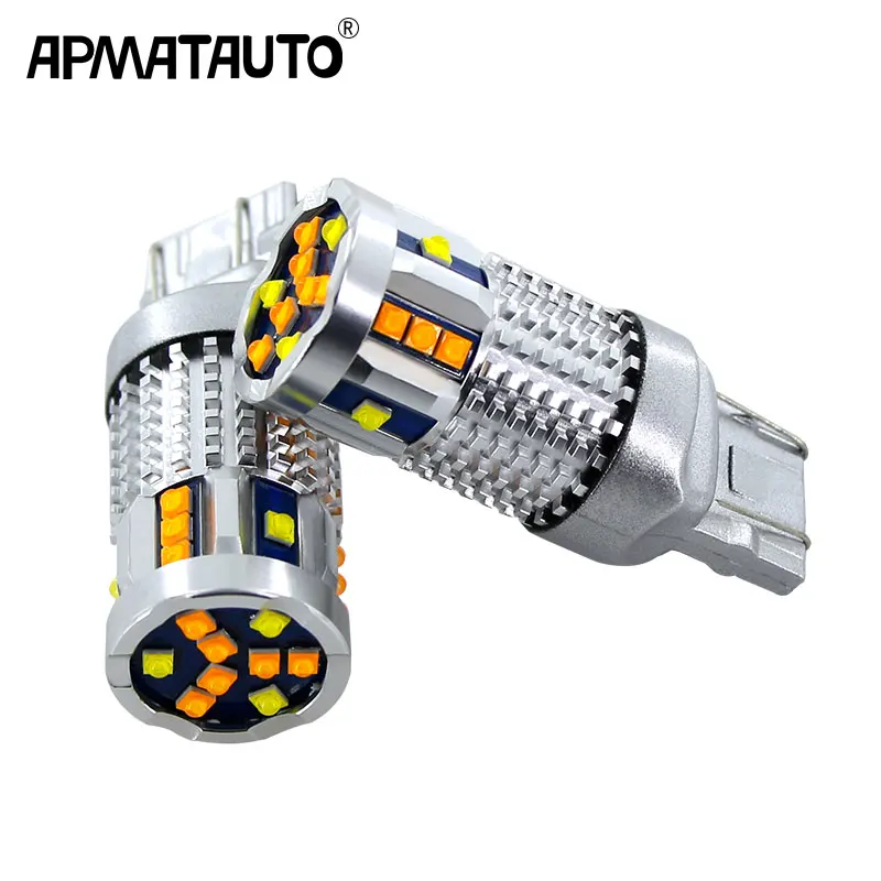 

2x Car 7443 CANbus T20 LED Switchback Dual Color LED Turn Signal Light DRL BulbsFor Chevrolet Malibu BUICK Opel Astra XT Encore