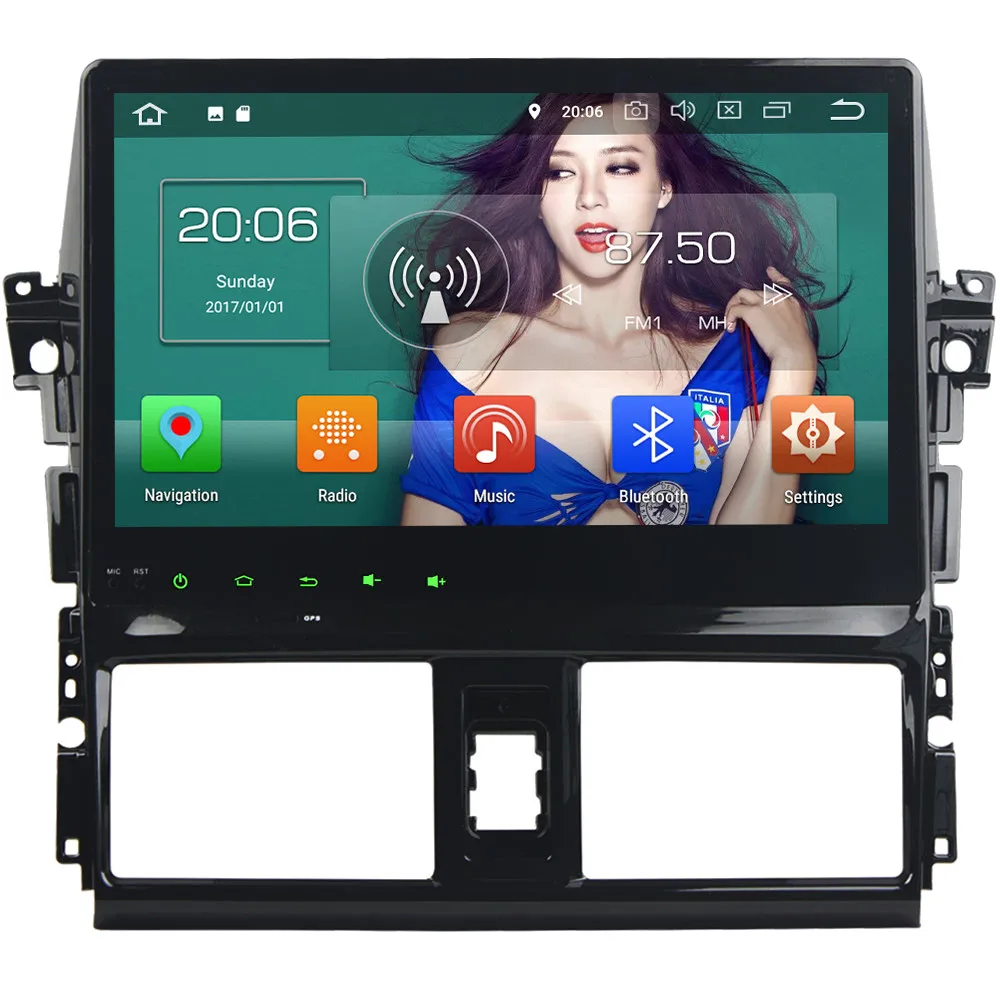 Cheap 10.1" IPS Octa Core 4G Android 8.1 4GB RAM 64GB ROM Car DVD Player Autoradio Stereo GPS Glonass For Toyota Yaris Vios 2013-2016 0