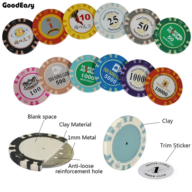 Buy Customize Crown Clay Poker Chip Sets with Design