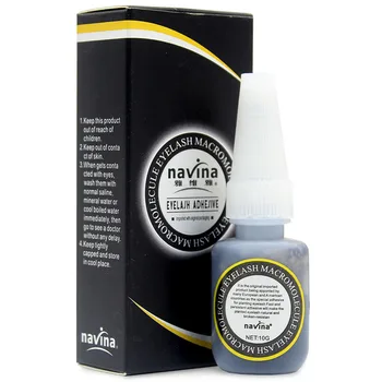 

Navina 10g Professional Eyelash Extension Glue No Odor No Stimulation Quick Dry 5 seconds Black Glue Eyelash Strong Adhesion