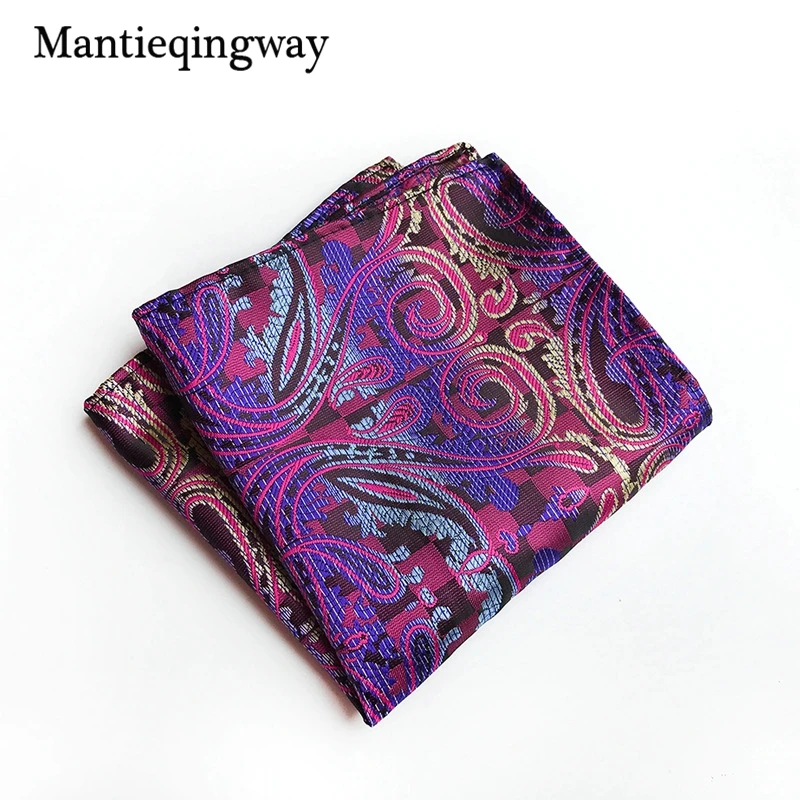 Mantieqingway мужские Пейсли с цветочным принтом Платки носовые для девочек для мужские кешью платок полиэстер карман Полотенца груди Полотенца