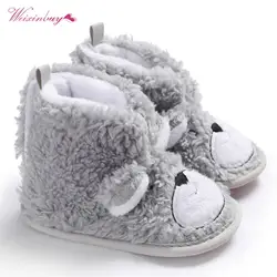 Теплые зимние детские сапоги обувь трикотажные новорожденных сапоги Booty кроватки Babe Girls Для мальчиков ясельного возраста обуви пинетки