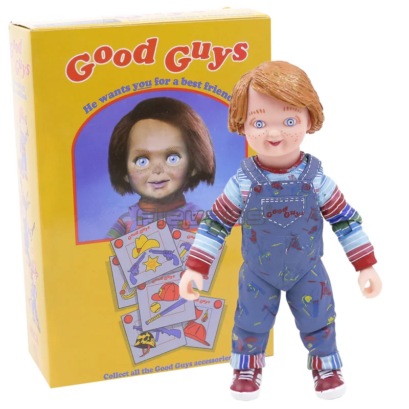 NECA Childs Play Good Guys Ultimate Чаки ПВХ фигурка Коллекционная модель игрушки " 10 см - Цвет: box