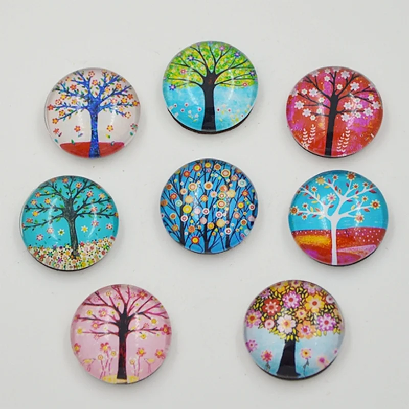 5pcs New tree crystal glass fridge stick refrigerator stickers