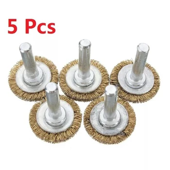 

5Pcs/set 25mm Brass Wire Wheel Brushes Polishing Dremel mini drill Accessories for Rotary Tools