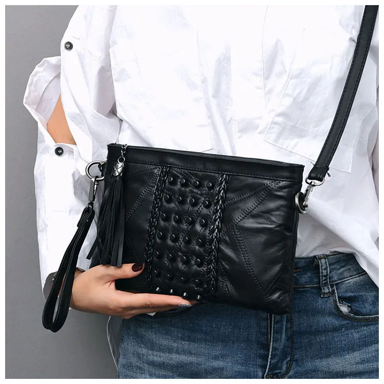 Aliwood النساء جلد طبيعي شرابة الكتف حقيبة ساعي الماس مخلب عالية الجودة السيدات Crossbody أكياس حقيبة يد Bolsas Aliwood النساء جلد طبيعي شرابة الكتف حقيبة ساعي الماس مخلب عالية الجودة السيدات Crossbody أكياس حقيبة يد Bolsas