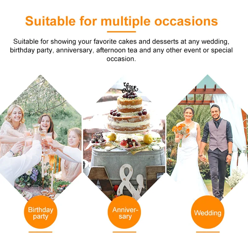 

6 Tiers Round Tower Cake Stand Macaron Display Rack for Wedding Birthday Party Supplies HVR88