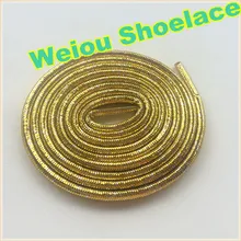 Hot Weiou Gold/Silver rope laces Flashing Shoelaces Glitter shoe laces for dresses shoes 125cm/49”