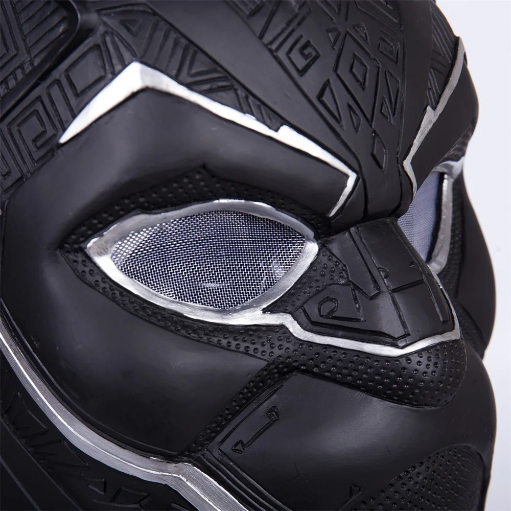 2018 New Black Panther Helmet Cosplay T'Challa Mask Halloween Party Helmet Prop (10)