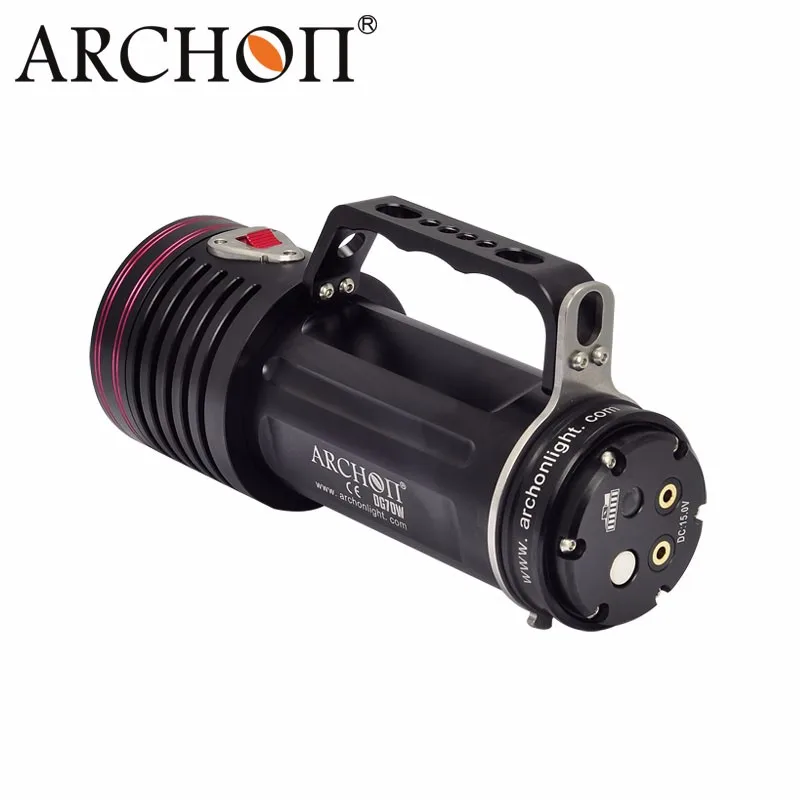 ARCHON d100w-ii CREE XM-L2 U2 10000 люмен светодиодный фонарик Дайвинг Водонепроницаемый Дайвинг факел с Батарея и зарядки