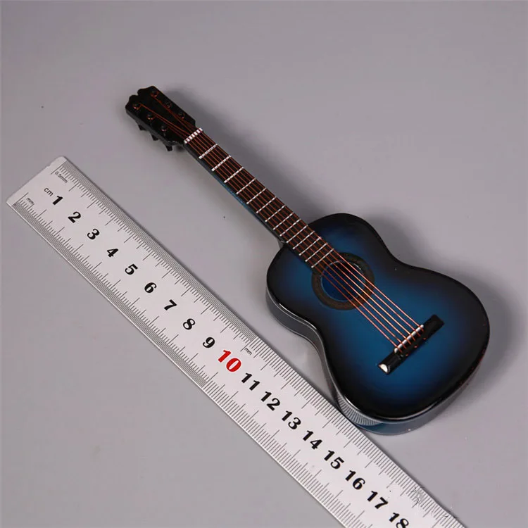 1/6 Масштаб Мини-гитара модель классический стиль синий цвет фигурки BJD куклы коллекции аксессуаров