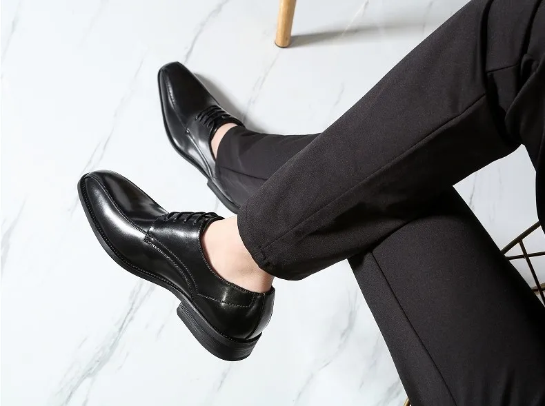 Oxford Preto Brogues Sapatos Vestido De Couro 2019 Casamento Mens Qualidade Homens Alta Para Atacadores Formais 8UFnwxqfE