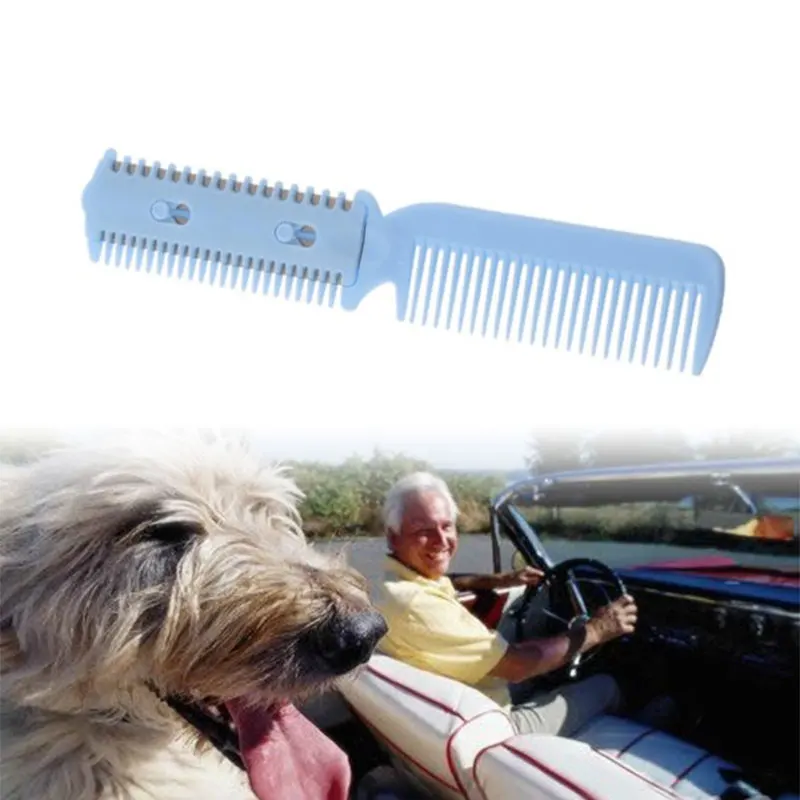 

New Portable Pet Dog Cat Hair Trimmer 2 Razors Grooming Comb Cutting Randomly