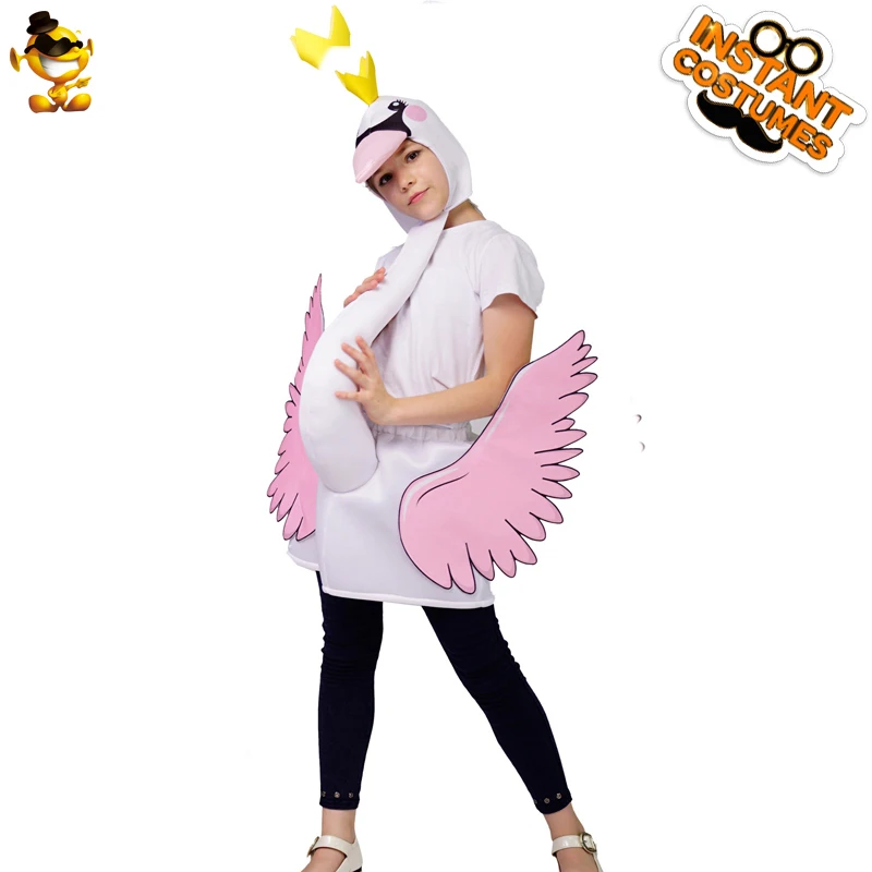 

DISPLAY Cosplay Cute Pink and White Flamingo Jumpsuit Costumes for Carnival Halloween Party