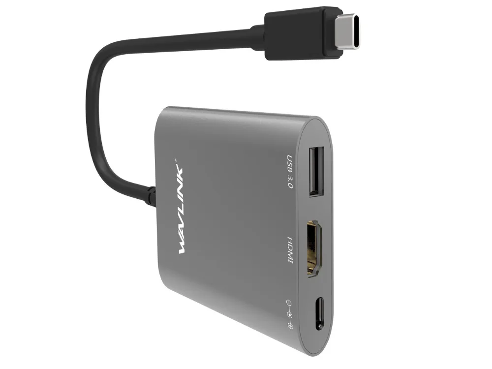 Wavlink мини высокое Скорость Алюминий 2-Порты и разъёмы USB док-станция USB 3,1 Тип C USB-C HDMI Gen 1 Мощность доставки адаптер для Macbook ноутбука ПК