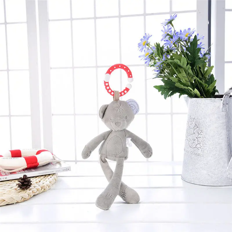 Baby Infant Rattles Hanging Soft Plush Animal Stroller Bell Play Toys Doll Rabbit Bear