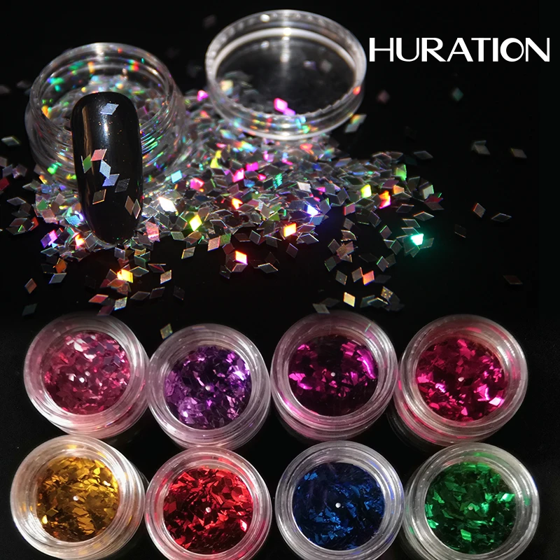 Hutation 3D флэш-чип порошок для хромированного украшения блестящий сделай сам