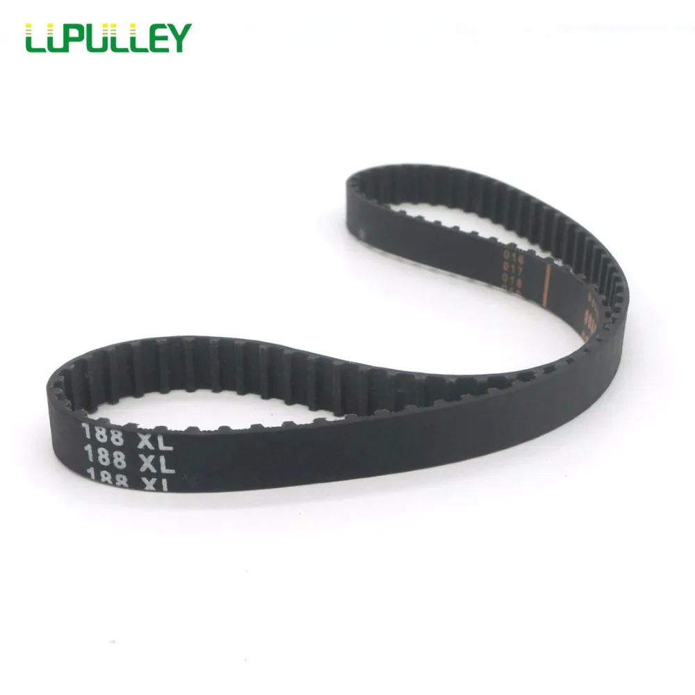 

LUPULLEY 2PCS XL Timing Belt 180/182/184/186/188/190/192/194/196/198XL 10mm Width Tooth Belt XL Black Rubber Pulley Belt