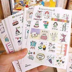 

32 Sheets Cute Decoration Stamp Style DIY sticker Diary Notebook Album Cell Phone Stickers