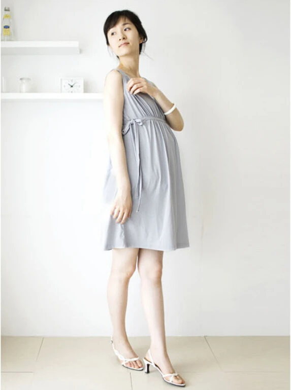 Платье Одежда для беременных из хлопка груди платья для кормящих одежда для беременных женщин Одежда для беременных лето