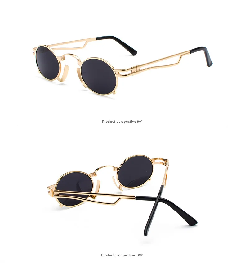 LEIDISEN модные стимпанк Солнцезащитные очки Мужские овальные металлические солнцезащитные очки для женщин брендовые дизайнерские винтажные стильные солнцезащитные очки UV400