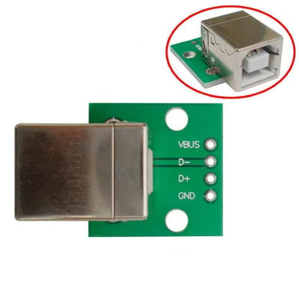 USB-05 USB turn DIP adapter plate female head socket Type B party interface printer connection cable | Компьютеры и офис