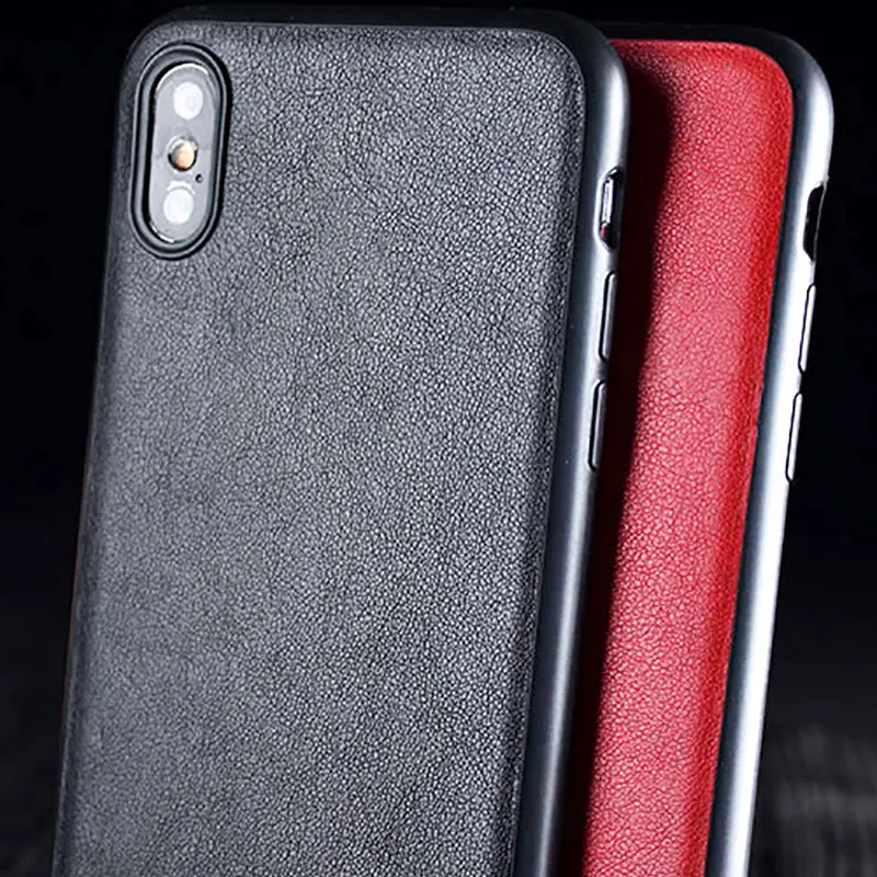 

Case for iphone x xs max xr coque Luxury Vintage Leather skin with silicone phone cover for iphone x xs max xr case funda capa