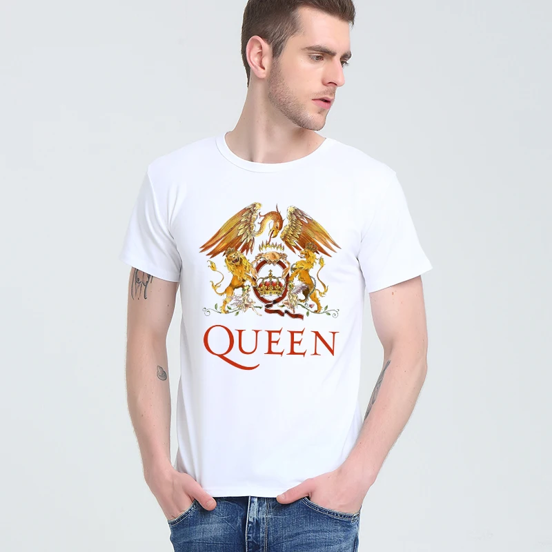 Мужская футболка с коротким рукавом Music rock top100 band queen|t shirts for men|brand t shirtfashion shirt |