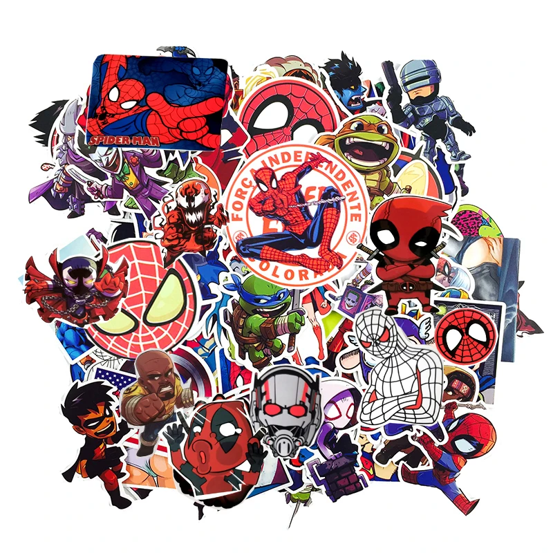100 قطعة/الوحدة أعجوبة بطل السوبر ملصقا هزلية محمول سيارة صائق الثلاجة محمول موتو لوح التزلج الأمتعة الغيتار