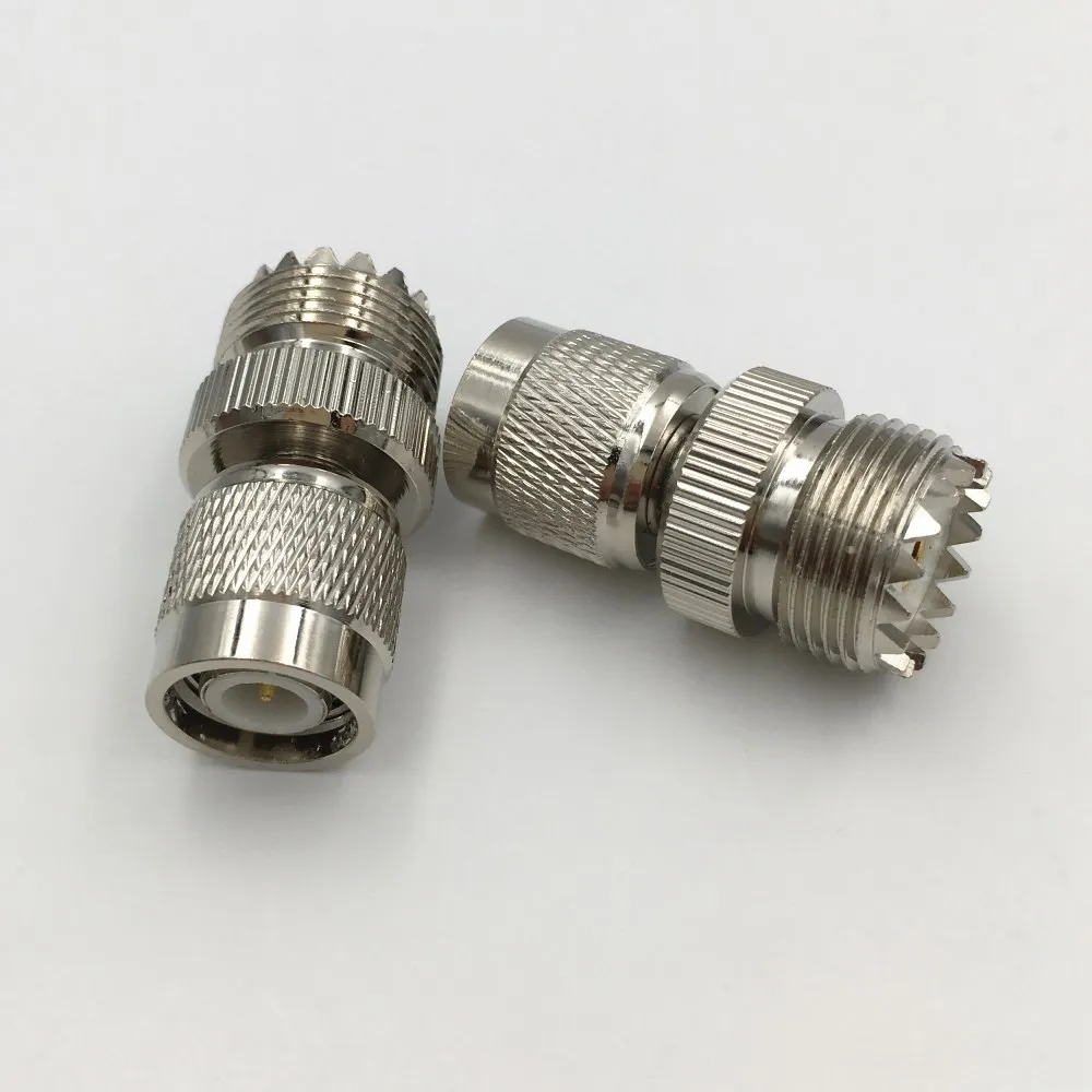 2 шт латунный TNC штекер к UHF SO239 гнездовой разъем RF прямой коаксиальный адаптер для
