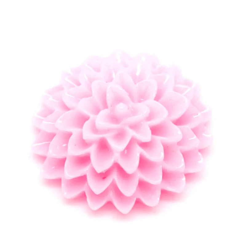 

50Pcs Pink Resin Flower Embellishments Flatback Cabochon Scrapbook Home Wedding Decoration Craft Resin Cabochon 15x6mm