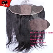 Top Brazilian Straight Silk Base Lace Frontal 13*4 Lace Frontal Closure Bleached Knots Free Side Middle Three Human Hair Frontal