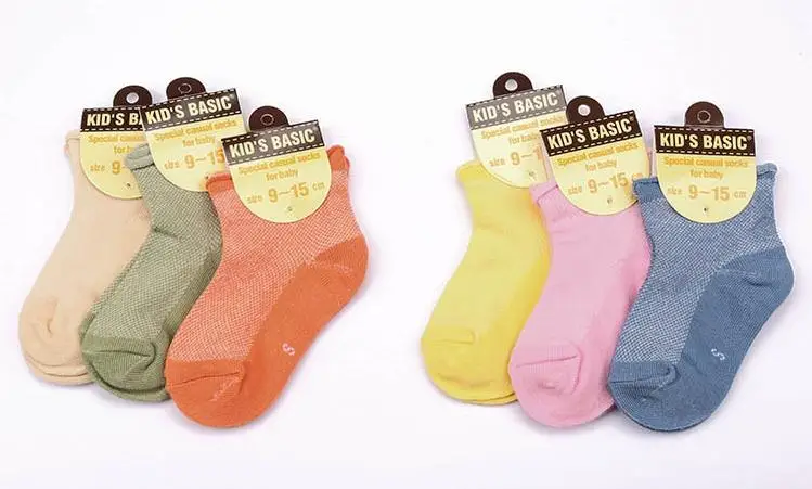 6 цветов, детские носки для маленьких мальчиков и девочек весенне-летние модные мягкий яркий цветной хлопковые носки в сетку, 12 пар/лот - Цвет: Многоцветный