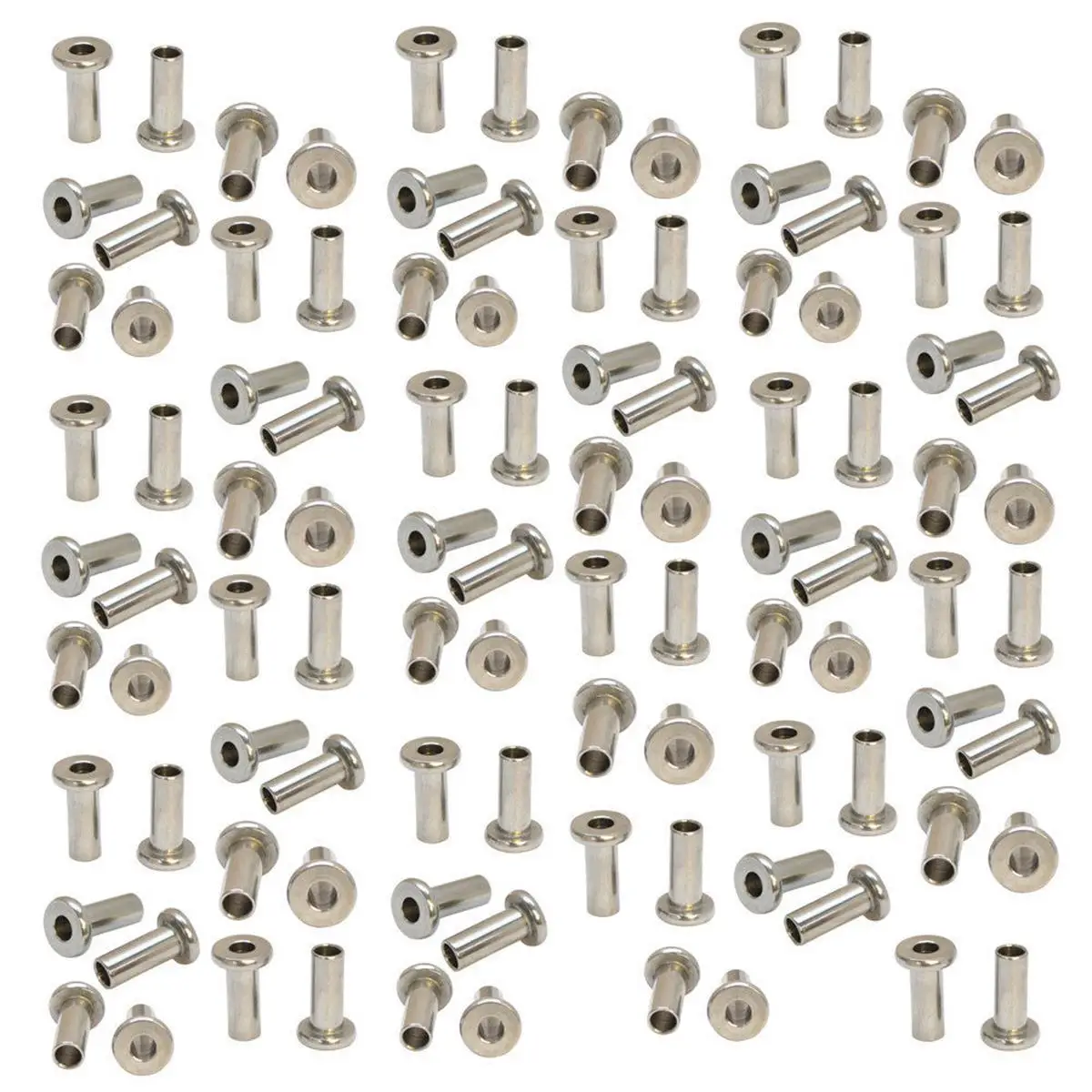 

100PCS Stainless Steel Protector Sleeves for 3/16" 1/8" Cable Railing Wood Posts DIY Balustrade T316 Marine Grade